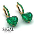 Heart Emerald Earrings - Noelle No. 19