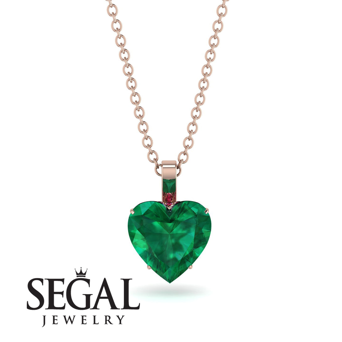 Heart Emerald Necklace - Noelle No. 50