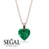 Heart Emerald Necklace - Noelle No. 50