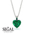 Heart Emerald Necklace - Noelle No. 66