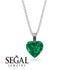 Heart Emerald Necklace - Noelle No. 6