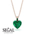 Heart Emerald Necklace - Noelle No. 35