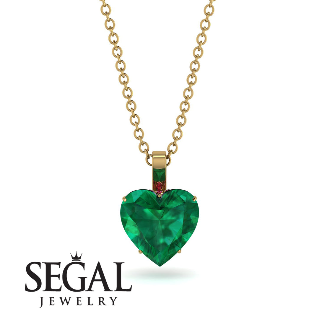 Heart Emerald Necklace - Noelle No. 49