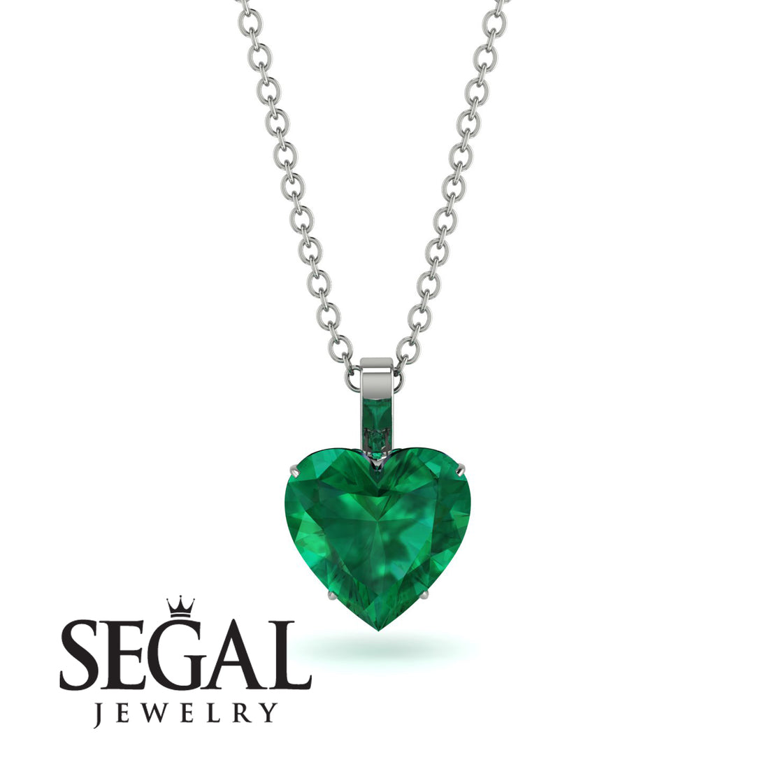 Heart Emerald Necklace - Noelle No. 21