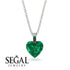 Heart Emerald Necklace - Noelle No. 51