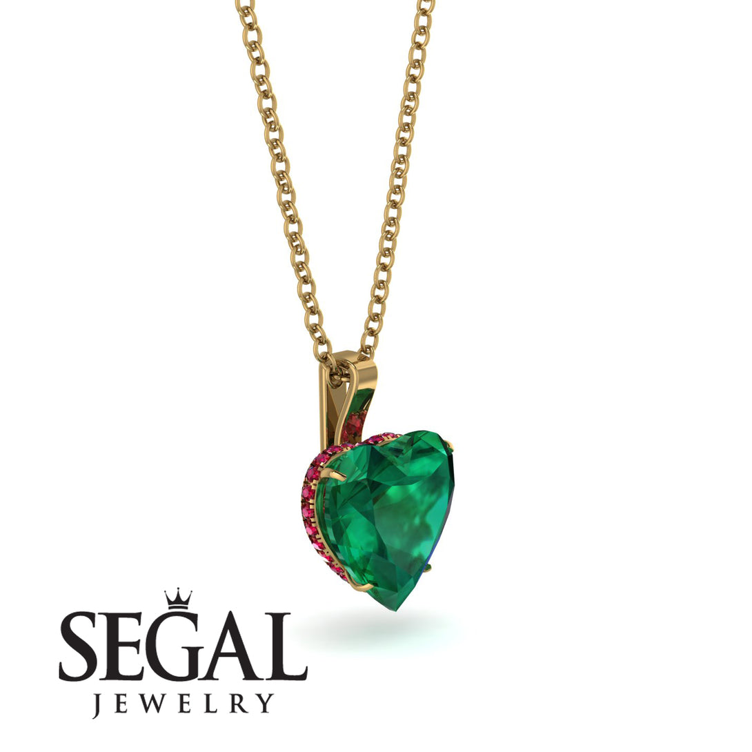 Heart Emerald Necklace - Noelle No. 49
