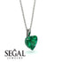 Heart Emerald Necklace - Noelle No. 21