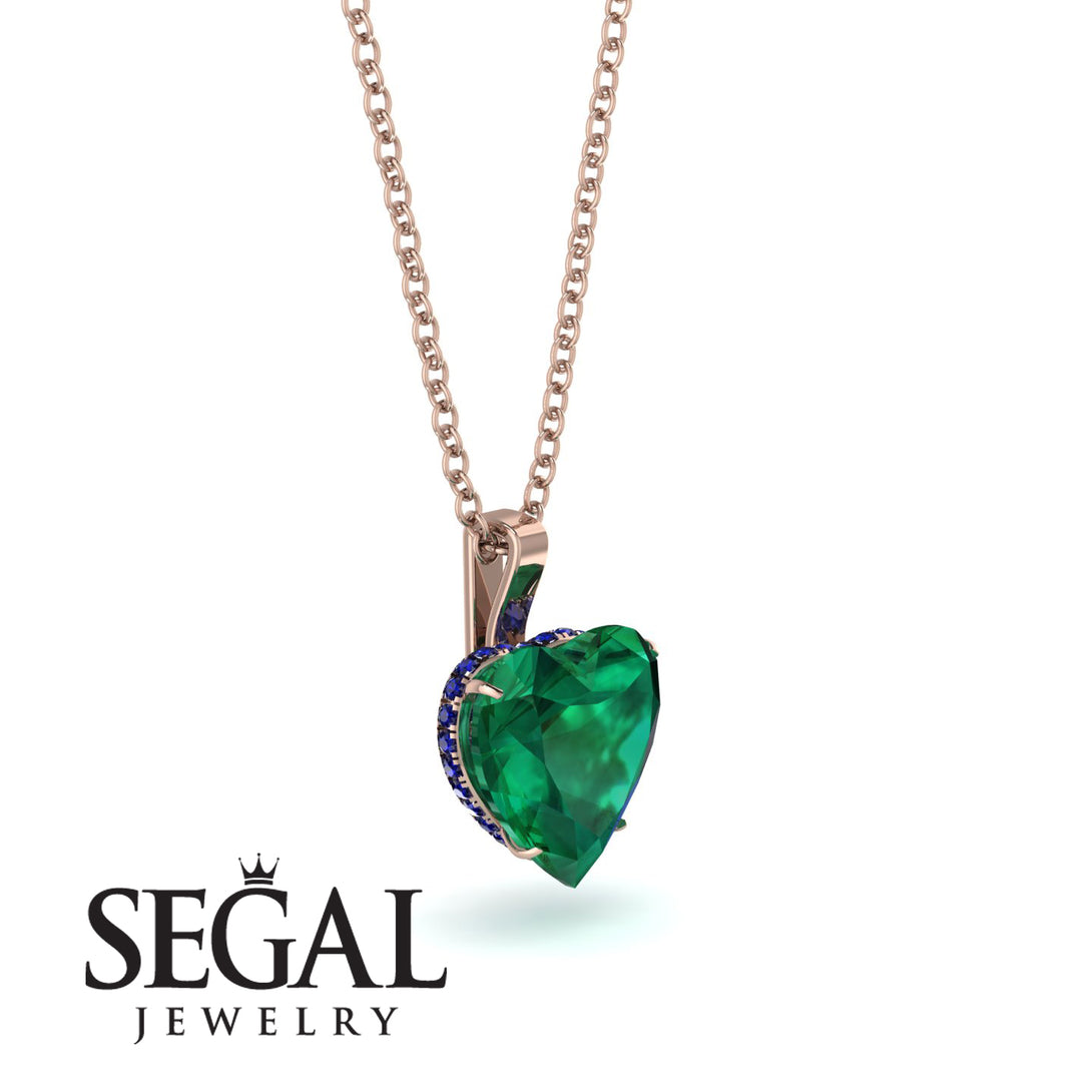 Heart Emerald Necklace - Noelle No. 65