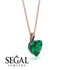 Heart Emerald Necklace - Noelle No. 65