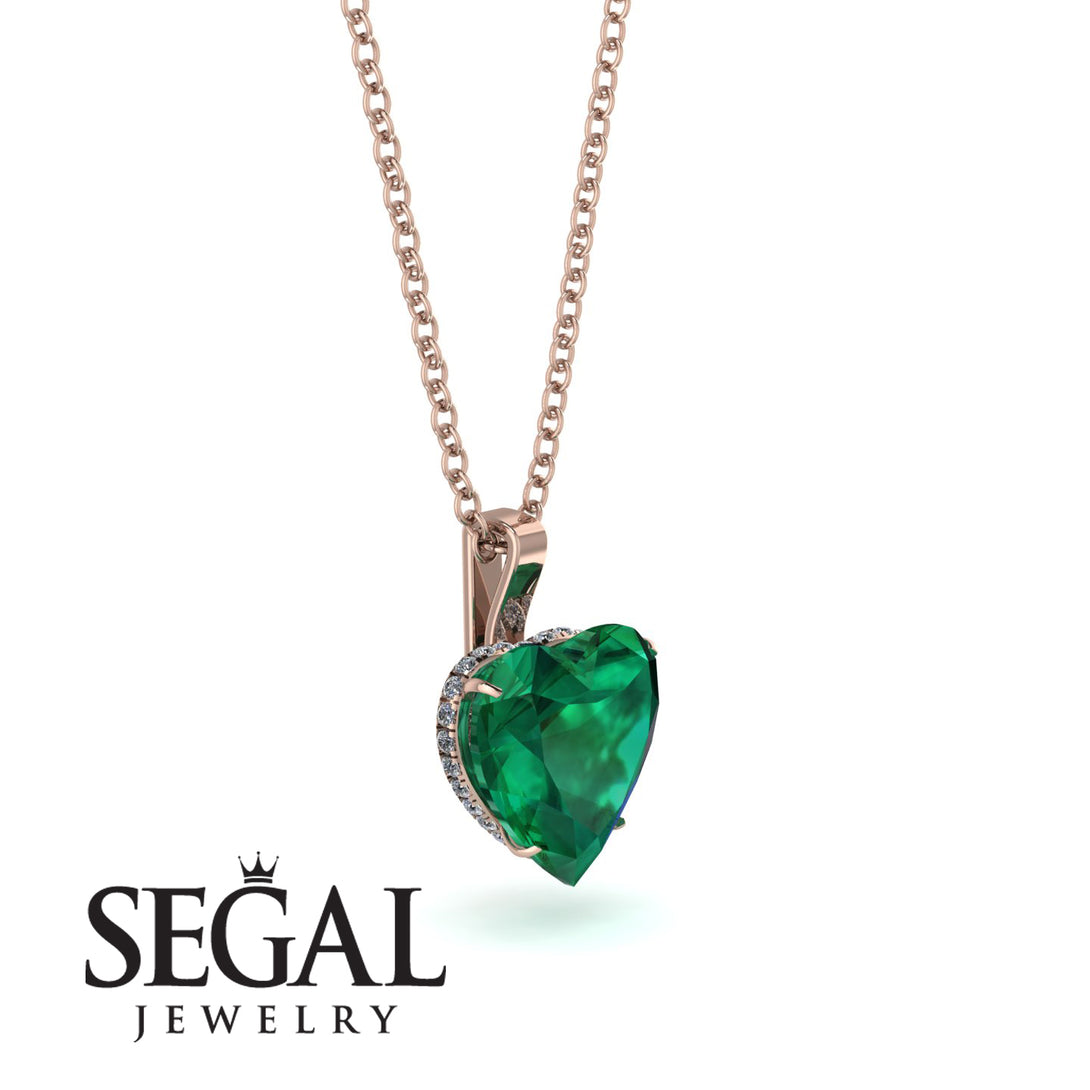 Heart Emerald Necklace - Noelle No. 5