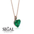 Heart Emerald Necklace - Noelle No. 5