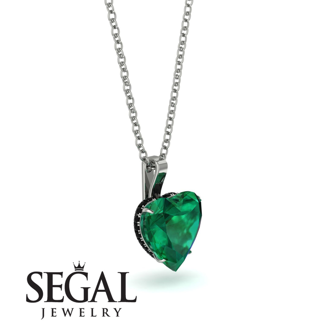 Heart Emerald Necklace - Noelle No. 36
