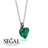 Heart Emerald Necklace - Noelle No. 36