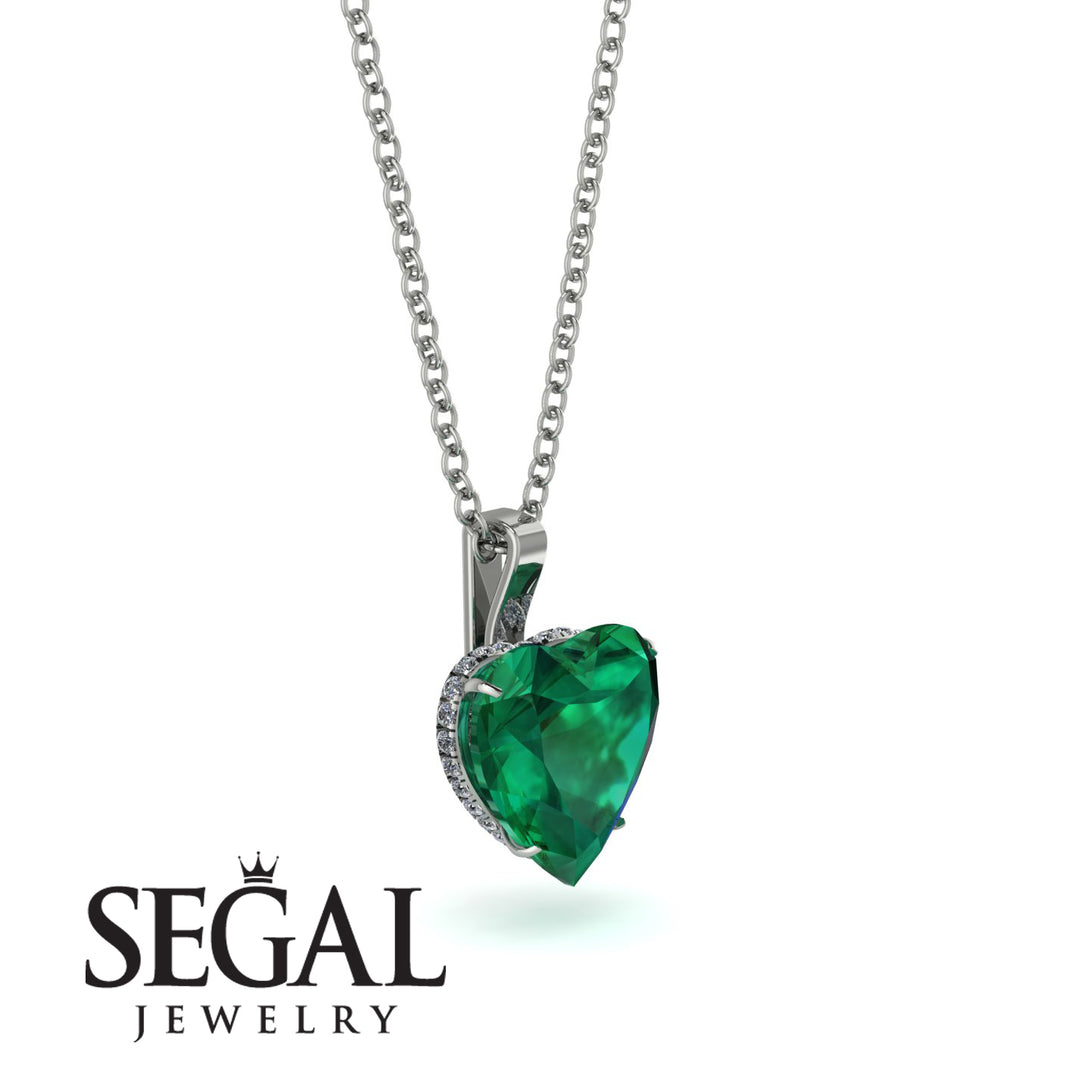 Heart Emerald Necklace - Noelle No. 6