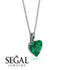 Heart Emerald Necklace - Noelle No. 6