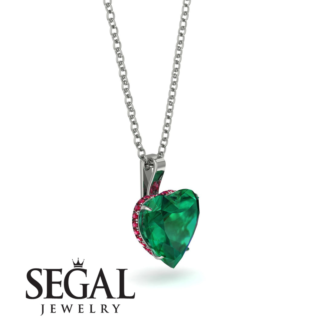 Heart Emerald Necklace - Noelle No. 51