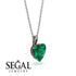 Heart Emerald Necklace - Noelle No. 51