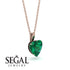 Heart Emerald Necklace - Noelle No. 35