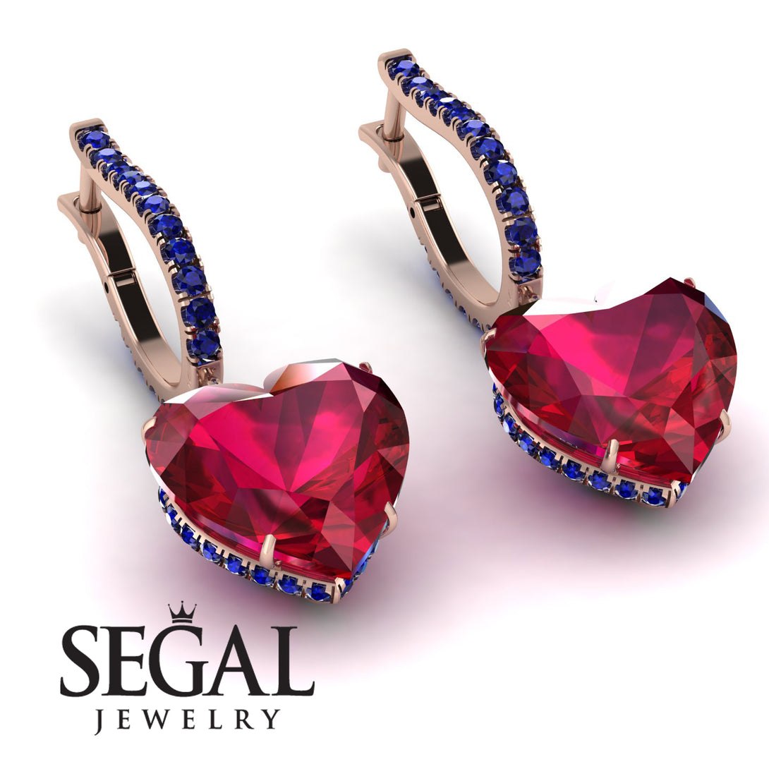 Heart Ruby Earrings - Noelle No. 71