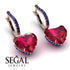 Heart Ruby Earrings - Noelle No. 71