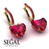Heart Ruby Earrings - Noelle No. 55