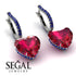 Heart Ruby Earrings - Noelle No. 72