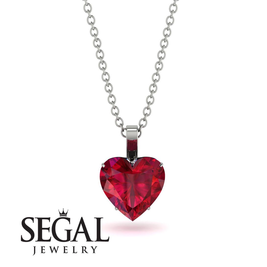 Heart Ruby Necklace - Noelle No. 42