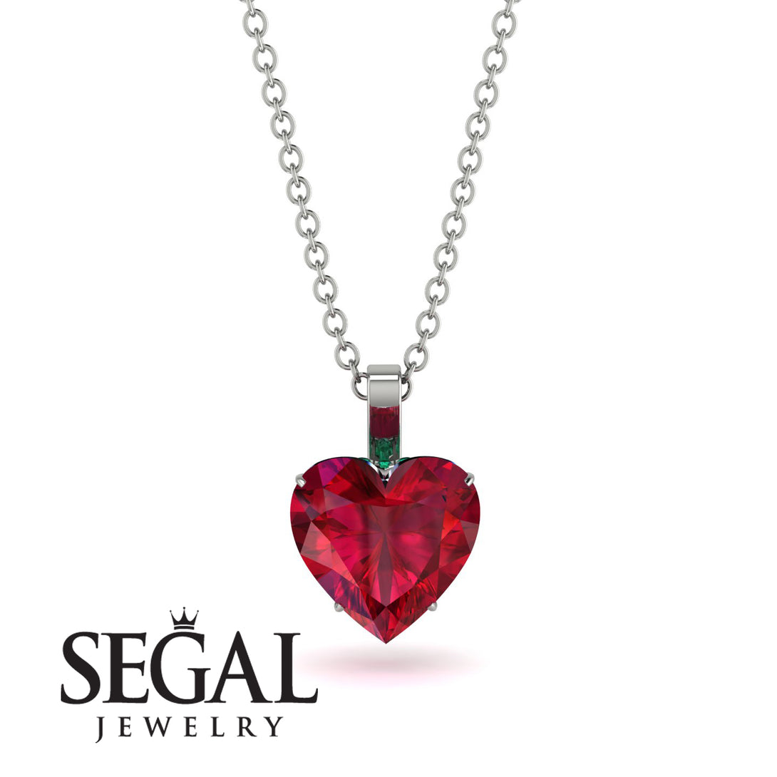 Heart Ruby Necklace - Noelle No. 27