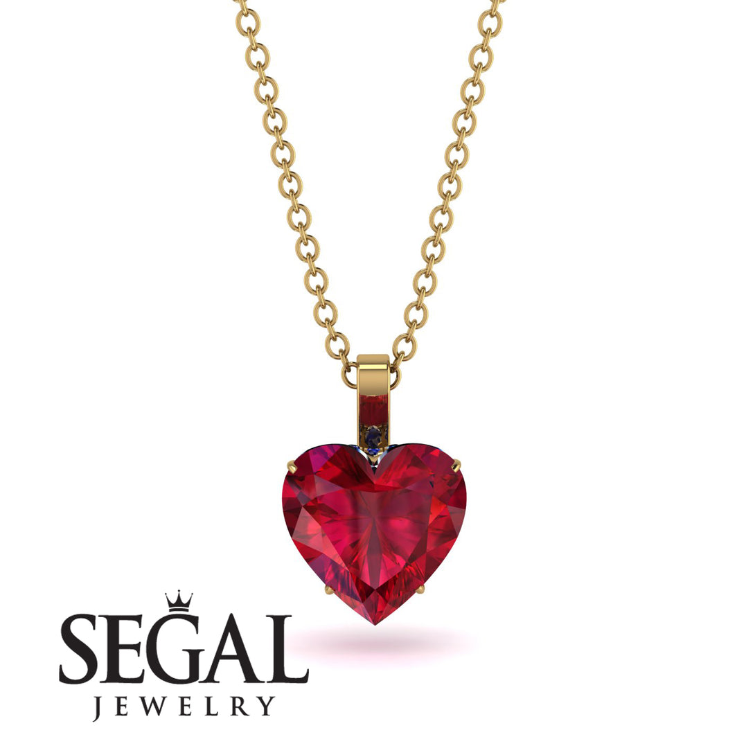 Heart Ruby Necklace - Noelle No. 70