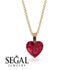 Heart Ruby Necklace - Noelle No. 10