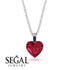 Heart Ruby Necklace - Noelle No. 72