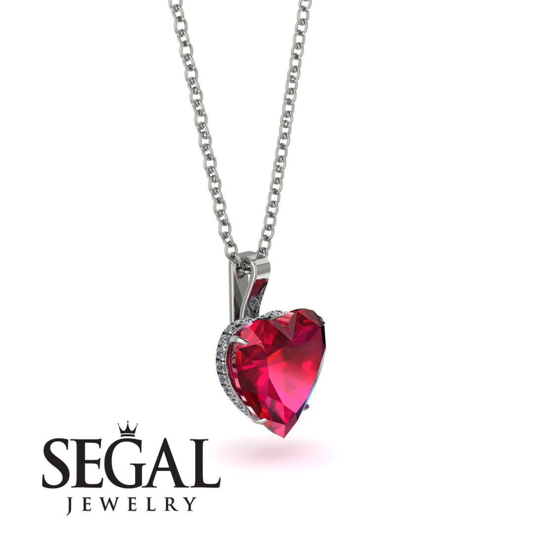 Heart Ruby Necklace - Noelle No. 12