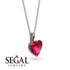 Heart Ruby Necklace - Noelle No. 12