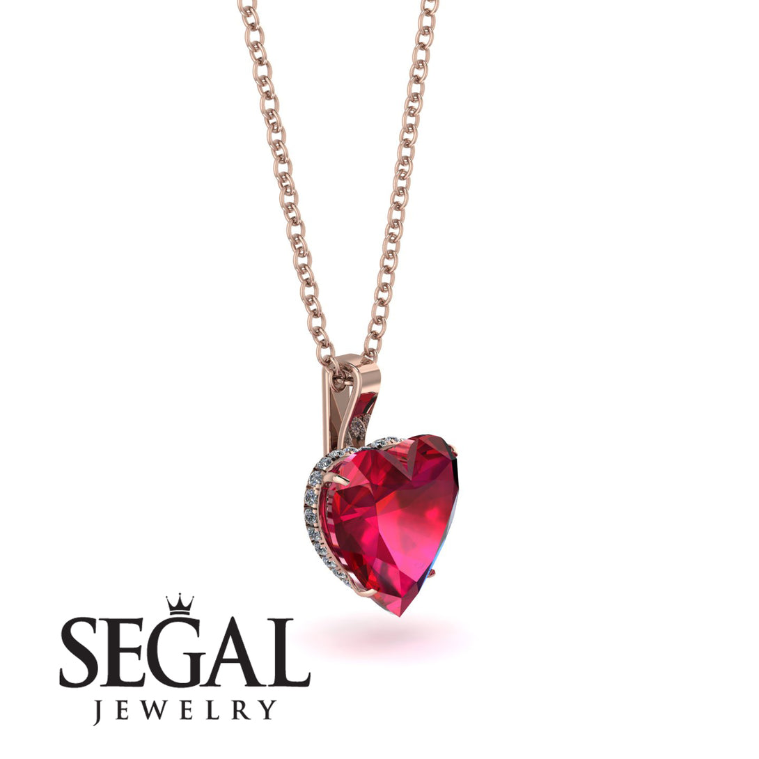 Heart Ruby Necklace - Noelle No. 11