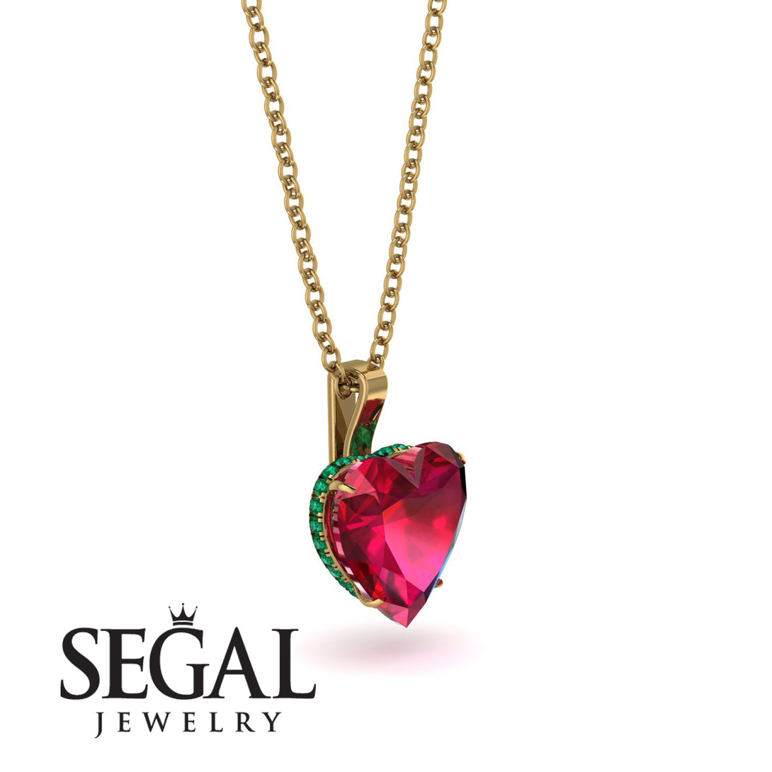 Heart Ruby Necklace - Noelle No. 25