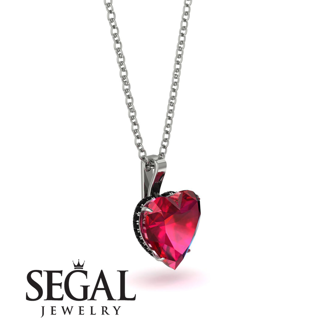 Heart Ruby Necklace - Noelle No. 42