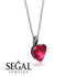 Heart Ruby Necklace - Noelle No. 42