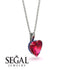 Heart Ruby Necklace - Noelle No. 72