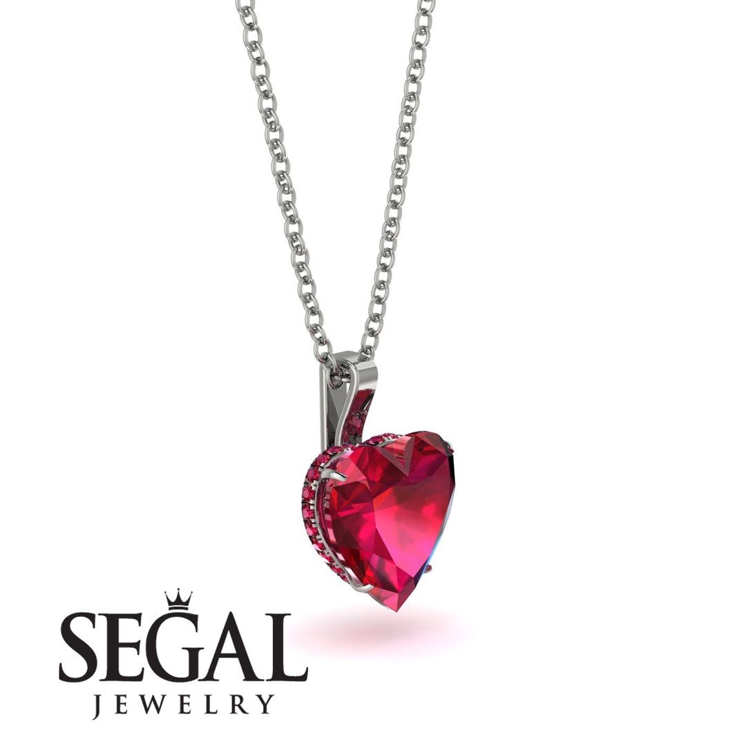 Heart Ruby Necklace - Noelle No. 57