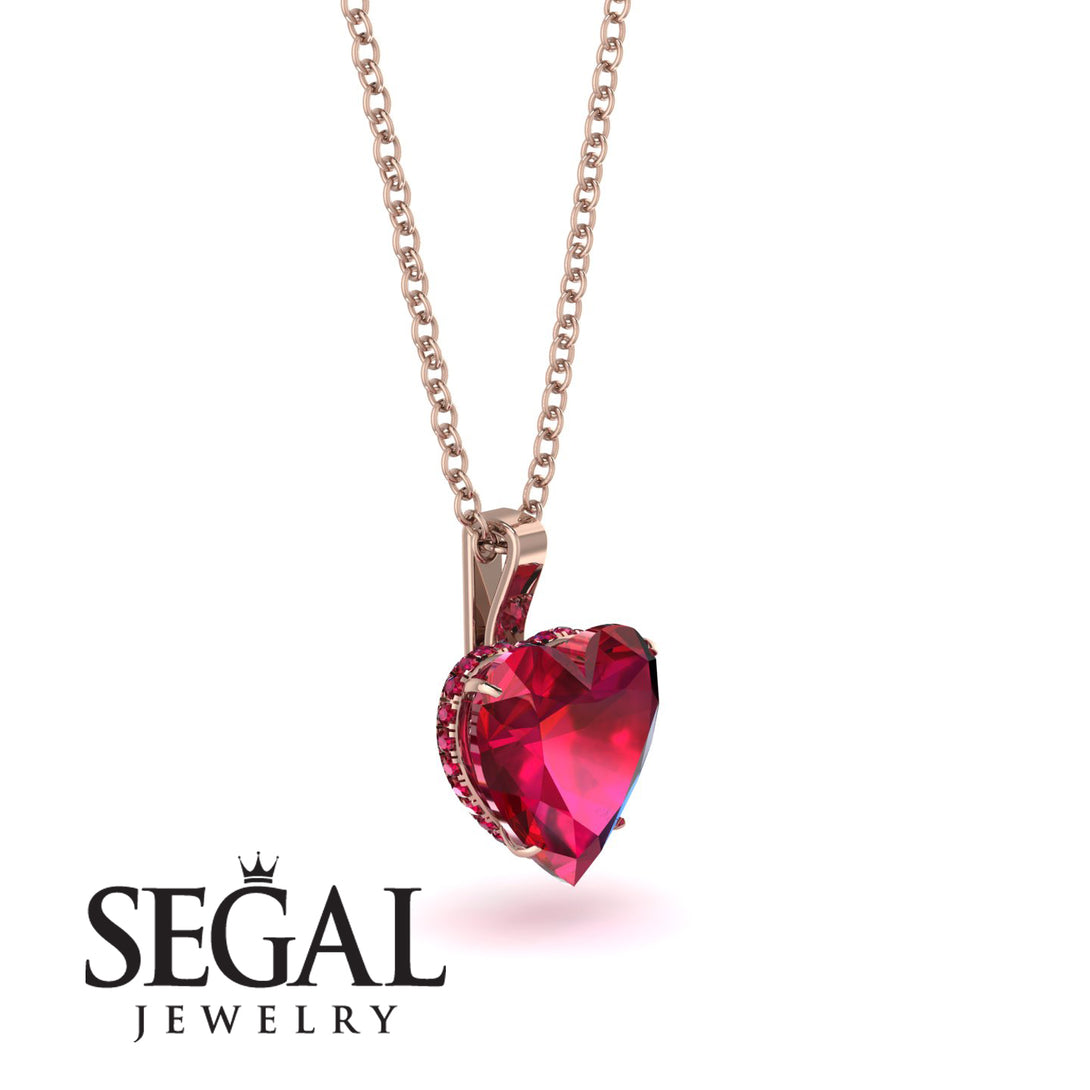 Heart Ruby Necklace - Noelle No. 56