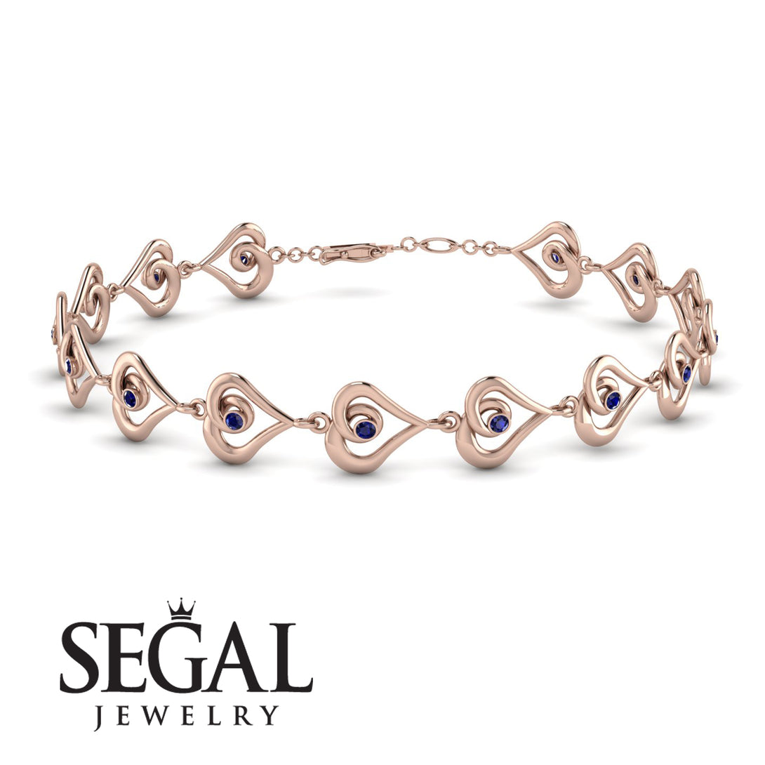 Heart Sapphire Bracelet - Martha No. 14