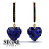 Heart Sapphire Earrings - Noelle No. 43