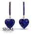 Heart Sapphire Earrings - Noelle No. 74
