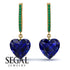 Heart Sapphire Earrings - Noelle No. 28