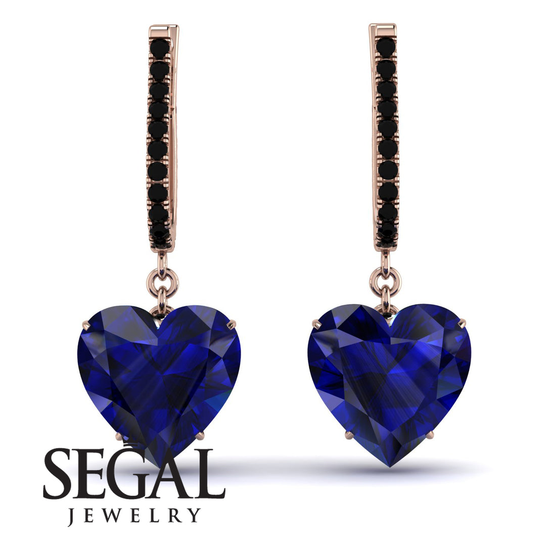 Heart Sapphire Earrings - Noelle No. 44