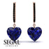 Heart Sapphire Earrings - Noelle No. 44
