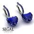 Heart Sapphire Earrings - Noelle No. 75