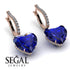 Heart Sapphire Earrings - Noelle No. 14