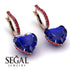 Heart Sapphire Earrings - Noelle No. 59
