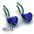 Heart Sapphire Earrings - Noelle No. 30